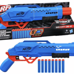 Nerf Alpha Strike Big Cat DB-2 Blaster - Lanzador de Doble Cañón con 8 Dardos Elite